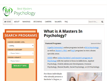 Tablet Screenshot of bestmastersinpsychology.com